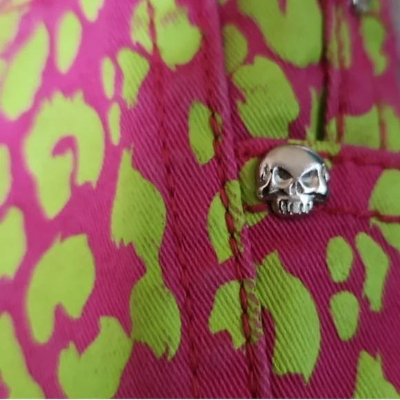 Emo girl scene queen y2k pink & green neon cheetah remake tripps! Nwt - Picture 5 of 5